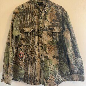 Vintage Rattlers Camouflage Hunting Shirt Men XL Made in USA